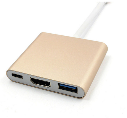 Type-c extension d'Usb de Displayport de station d'accueil d'ordinateur portable de 3in1 pour 4 moniteurs