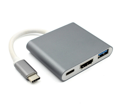 Type-c extension d'Usb de Displayport de station d'accueil d'ordinateur portable de 3in1 pour 4 moniteurs
